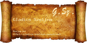 Gladics Szelina névjegykártya